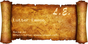 Lutter Emese névjegykártya